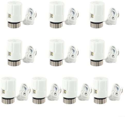 10 Stück Elektrischer Heizungsantrieb Fußbodenheizung Wasserverteiler M30x1.5mm Thermoantrieb AC230V Stromlos Offen Raumheizungsregelung Fußbodenheizsystem Komponenten