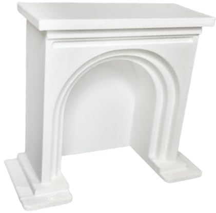 MagiDeal Cheminée miniature pour maison de poupée 1:18, meubles réalistes, décoration de maison de poupée, scène de vie, toile de fond, mini cheminée pour, Blanc