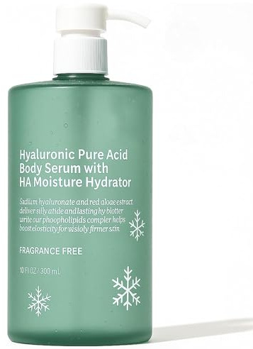 Hyaluronsäure-Körperserum, tief feuchtigkeitsspendender Ha-Feuchtigkeitsspender für trockene Haut, schnell einziehende Körperpflege für tiefe Feuchtigkeit und glatte Haut, leicht, nicht fettend (1PC)