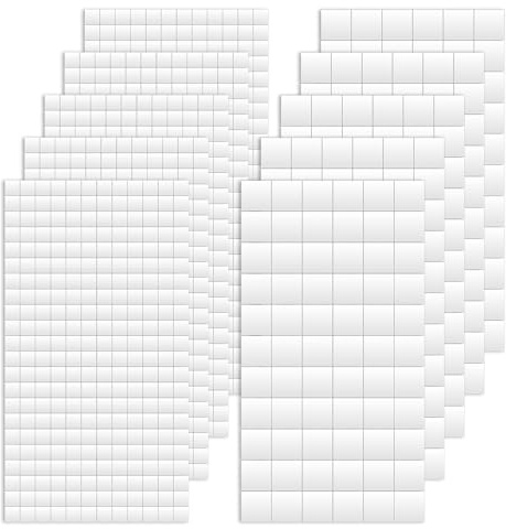 Thrymme 1650Pcs Sticky Foam Pads, Double Sided Foam Pads for Crafts, 2 Sizes Self Adhesive for DIY Arts Crafts & Office Supplies(10 Sheets)