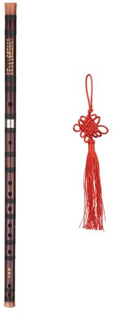 Eminchu Flauto di bambù per Strumento Tradizionale Cinese Chiave C, Flauto in Materiale di bambù Amaro Naturale, Dal Design Staccabile con Giunzione in Cupronichel, Ideale per gli Amanti della