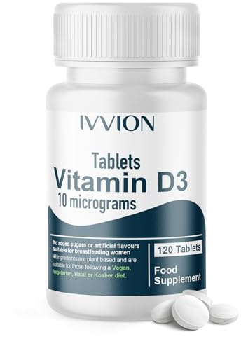 IVVION Certified Vegan 400IU, Vitamin D3, 120 Days Tablets for Pregnancy, Nursing, and Seniors - NHS Approved
