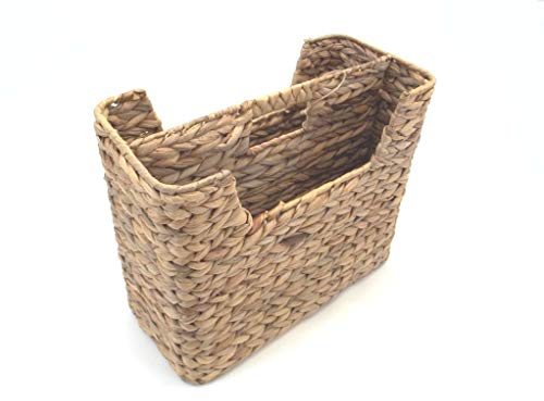 Zeitungskorbhaus - Zeitungskorb, Korb aus Wasserhyazinthe, Rechteckig, Natural, ca. 40 x 20 x 34cm