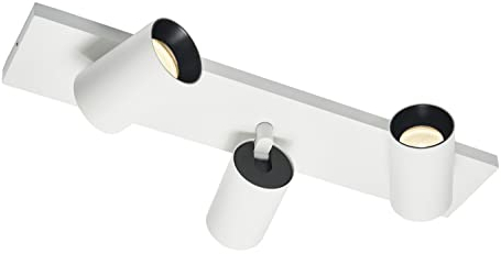 Arcchio Ceiling Light 'Brinja' dimmable (Modern) in White Made of Aluminium for e.g. Hallway (3 Light Sources, GU10) from floodlight, Spotlight