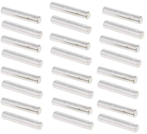 MroMax 50 Stück 4 mm x 20 mm Dübelstifte 304 Edelstahl Holz Etagenbett Dübel Pins Regalstifte Stützregale Silber Ton