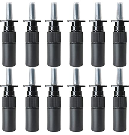 Botellas de pulverización Nasal de 5 ml, pulverizadores de Niebla Fina, envase de Viaje Recargable vacío para perfumes, Aplicaciones de pulverización Nasal (20 Unidades)