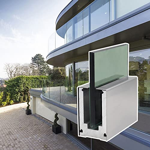 LILANAI Poteau garde corps verre pince À Commerciale, Acier Inoxydable Carré Clôture De Terrasse Piscine Garde-corps Balustrade, Pour Grenier Hôtel Bureau Restaurant