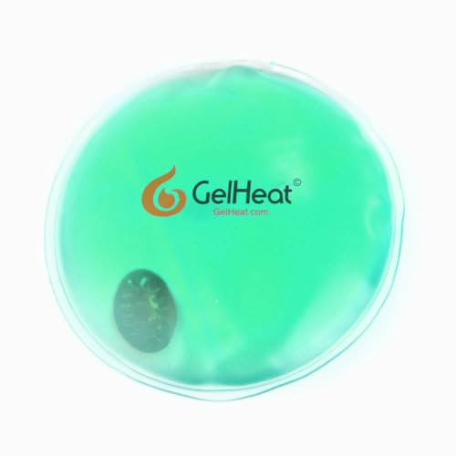 Pack of 5 GelHeat Instant Hand Warmers Round - Reusable Gel Click Heat Pads (Teal Green)