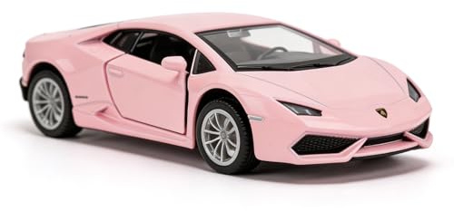 imtfzct 1/36 Lamborghini Huracan LP610-4 modellino auto giocattolo in acciaio legato con funzione di ritiro regalo auto per ragazzi e ragazze (rosa)