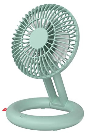 ANAIUCY Ventilateur de bureau sans fil, ventilateur pliable, mini ventilateur de plafond rétractable à tête secouante, USB, circulation sonore douce, petit ventilateur (couleur : vert)