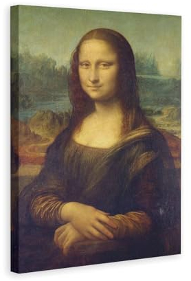 Berühmtes Gemälde Mona Lisa Poster auf Leinwand, Wandkunst, Schlafzimmer-Poster, Wohnzimmer-Dekor-Poster für Zimmer, Büro, Zimmer, Wohnheim, Dekoration, Geschenke, Ölgemälde, Rahmen-Stil, 20 x 30 cm