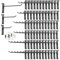 IGNPION Lot de 75 crochets de fixation pour grille de 10,2 cm, 15,2 cm, 20,3 cm, accessoires pour panneaux muraux de grille, accessoires noirs de qualité commerciale pour garage, magasin, vente au