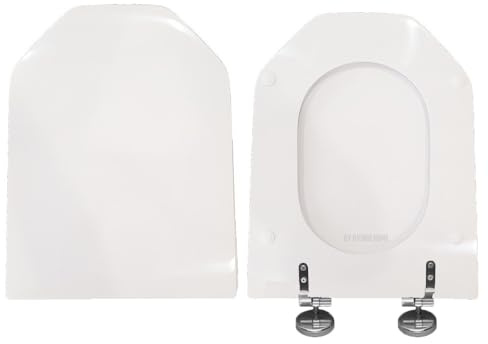 HYDRO HOME Tavoletta Wc Compatibile con Absolute Classic Ideal Standard, Copriwater In Legno Rivestito Con 2 mm Di Resina,Tavoletta Wc Con Cerniere Fissaggio Dall'alto MADE IN ITALY