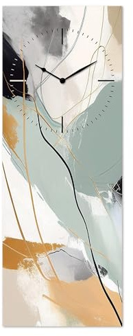 Lupia - Orologio da Parete in Legno Ecologico, con Stampa Pain Spots, 30x80 cm, Made in Italy, Movimento a Quarzo, Alimentato a Batteria Non Inclusa, Adatto a Tutti Gli Stili di Casa