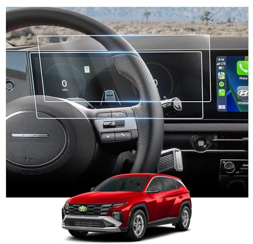 RUIYA Compatible avec Hyundai Tucson NX4 Facelift 2025 2026 12,3 Film de Protection d'Écran pour Cockpit, Film Protecteur d'écran en Nano Cockpit Protection d'écran Tucson Accessoire [2 pièces]