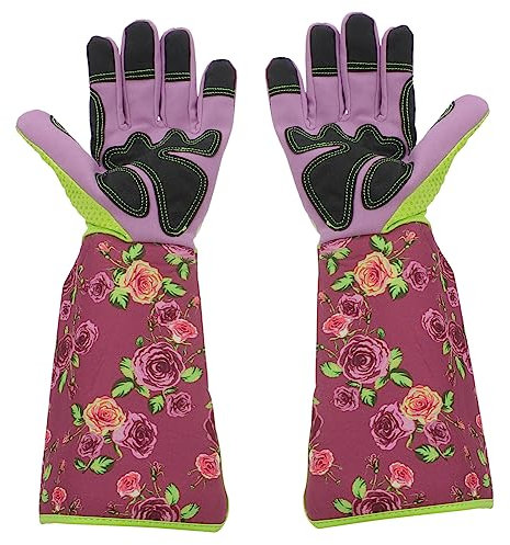 Milisten 1paar Strapazierfähige Gartenhandschuhe Mit Buntem Druck Schnitt Und Durchstichschutz Atmungsaktive Handprotektoren Für Gartenarbeit Und Rosenschneiden Für Empfindliche Pflanzen