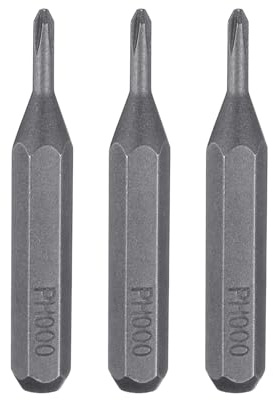 QUARKZMAN 3pcs PH000 Embout de Tournevis Cruciforme 5/32 Tige Hexagonale 28mm Longueur Acier S2 Magnétique Tête Phillips pour Tournevis Manuels Électriques Réparation de Précision