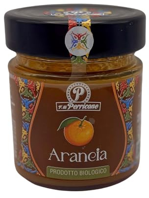 Donna Sikelia Marmellata di Arancia Biologica Fratelli Perricone 68% Frutta Lavorata a Mano Senza Conservanti Gusto Intenso Perfetta per Dolci e Formaggi