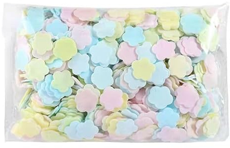 1000 Sheets Colorful Portable Disposable Paper Soap Travel Hiking Washing Hand Bath Toiletry Paper Soap Sheets Confetti Portable Gentle Soap Papers for Kids Women Fragrance