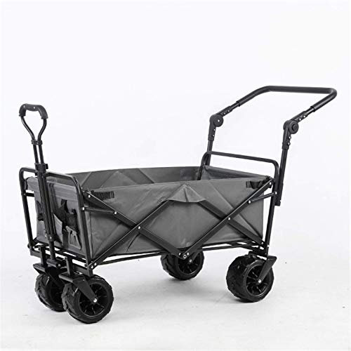 HUIBBGO Gartenwagen, Outdoor-Mehrzweckwagen, zusammenklappbar, für Garten, Strand, Einkaufen, Camping, Gartenwagen, Karren, einfacher Transport