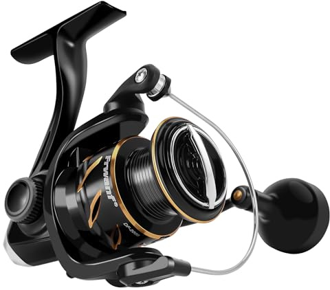 Frwanf Nouveau Moulinet DF à 5,2:1 Rapport de Vitesse, Moulinet de Pêche en Eau Salée et Douce, Bobine en Aluminium, Engrenages en Cuivre Améliorés, Poignée en Métal, Roulements Souples (Coupe de