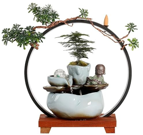 Tabletop Waterfall Tabletop Fountain Water Ornaments Tea Room Living Room Company Front Desk Table Fountain Tabletop Water Fountain