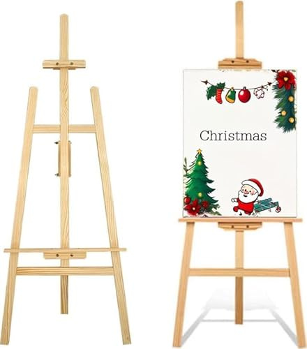 JF HOME BLISS 2PACK 59 Wooden Easel Stand for Wedding, Art, and Display - Adjustable Height Easel for Painting, Posters, Wedding Signs, and Table Plans