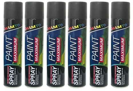 CVS2020.COM Universal Acrylic Black Spray Paint 2x 300ml – Fast Drying Solvent-Based Aerosol for Wood, Plastic Glass – UV Resistant, Weatherproof, Rust Protection for Interior & Exterior Use (6)