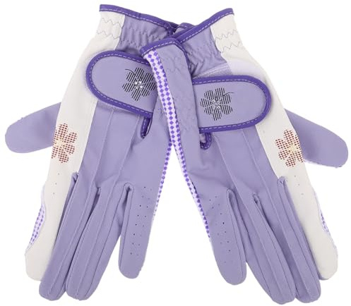 Abaodam Guanti da Golf da Donna Traspiranti per Entrambe le Mani, Taglia 20, Protezione Mano Impugnatura Stabile, Comfort Adattabile per Gioco Sportivo su Campo da Golf