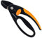 Fiskars Amboss-Gartenschere für trockene Zweige und Äste, Antihaftbeschichtet, Hochwertige Stahl-Klingen, Länge: 19 cm, Schwarz/Orange, Elegance, P43, 1001535