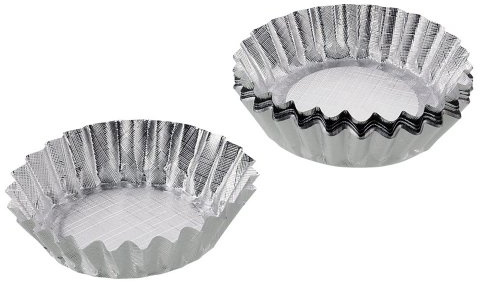 Pearl Metal D-4812 EE Sweets Embossed Aluminum Foil Madeleine Baking Mold, 3.1 inches (8 cm), Pack of 20