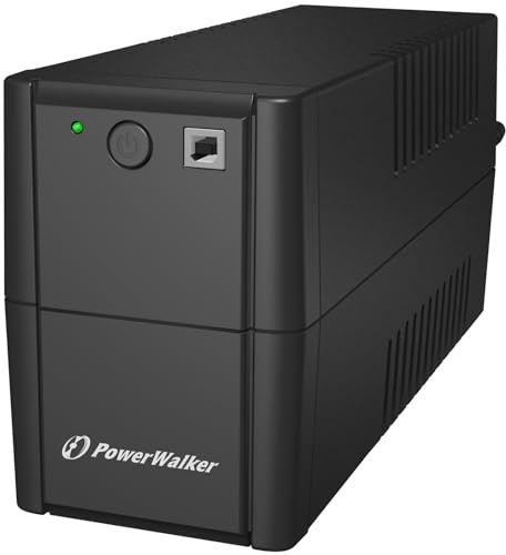PowerWalker UPS VI 650VA/360W IEC Uninterruptible Power Supply with AVR Stabilizer, RJ-11 Surge Protection, HID Support