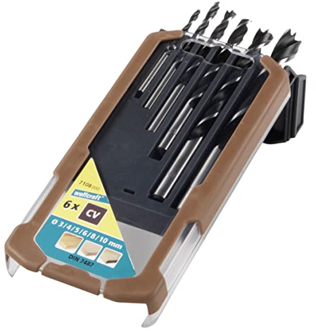 wolfcraft 7108000 Coffret S-6 Forets pour bois CV ø 3-10