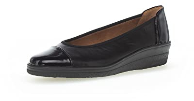 Gabor Petunia Women's Loafers, Black (Black Leather/Patent Ht), 7.5 UK (41 EU)