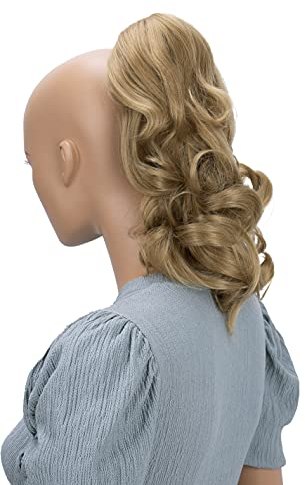 CAISHA 30cm Posticcio Per Capelli Helena Con Pinza Capelli Voluminoso Parrucche Donna Ondulato Biondo Scuro H102