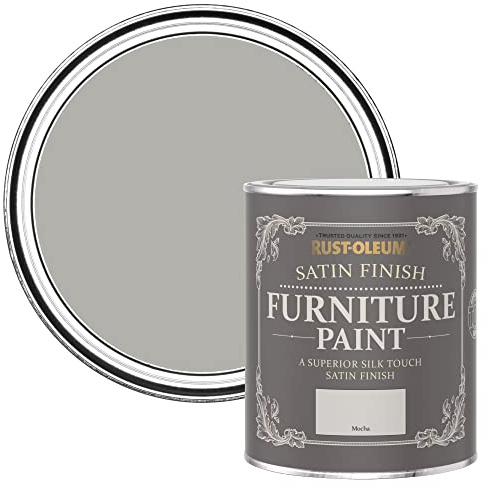 Rust-Oleum Grey Furniture & Skirting Board Paint in Satin Finish - Mocha 750ml