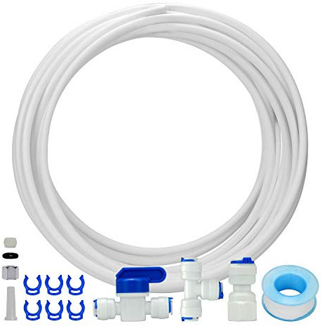 fs-tfc frigorífico conexión eléctrica Kit para sistemas de agua de ósmosis inversa cartucho de hielo y # xFF0 C; 25 ft 1/4 tubo con 1/4 push-in y de compresión Fittings
