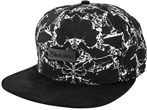 Blackskies® Fenrir Vol. II Snapback Cap Black Marble Faux Suede Unisex Baseball Hat - Men Women Streetwear Outdoor Summer Casual