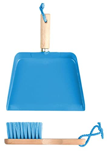 Esschert Design Kinderhandfeger & Kehrblech Blau - FSC® Holz & Metall