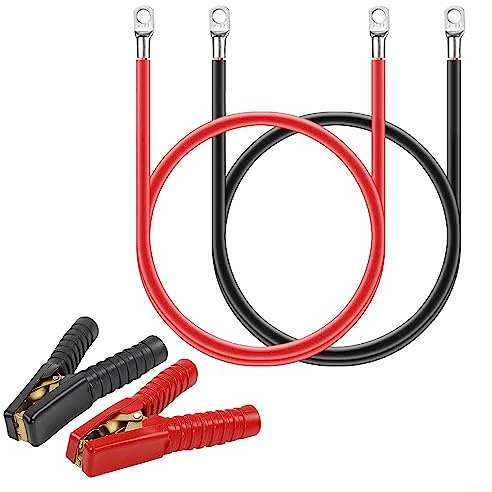 DAZZLEEX Pinces Crocodile avec câble de Test de multimètre de Fil isolé électrique pour Bateau de Voiture avec Tension 12V