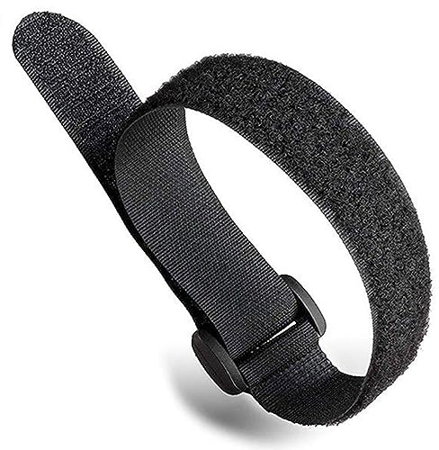 5pcs Fascette Per Cavi Riutilizzabili Da Fibbie, Stringicavi Regolabili Del PC, Organizzare TV, Scrivania, 20 x 500mm, Nero