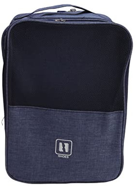 TOPINCN 3-lagige Reise-Schuhtasche, Tragbare Mehrzweck-3-lagige Schuhaufbewahrungstasche für Camping, Alltag, Sandalen für Tanzschuhe (Navy blau)