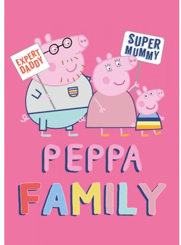 Kinderdecke Peppa Pig Family pink
