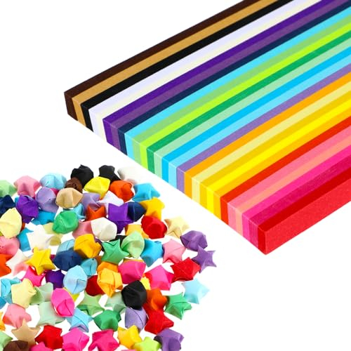 Star Origami Paper Set - 1030 Double Sided Origami Stars in Pastel Colors for DIY Crafts
