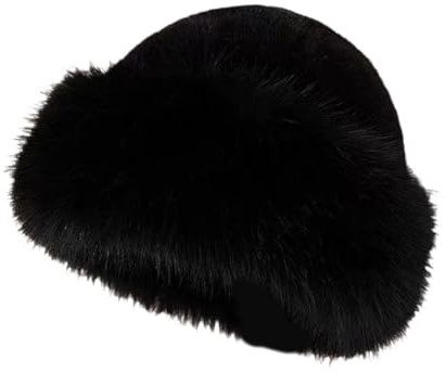 Baoblaze Wintermütze aus Kunstpelz für Damen, Dicke Kosakenmütze, russische Mütze für Snowboard-Damen
