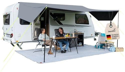 Skandika Vordach Freeway 300x240 | Sonnensegel mit Keder, Caravan Tarp, Markise für Wohnwagen, Sonnendach, Vorzelt, UV-Schutz 50+, 3000 mm Wassersäule, Sonnenvordach | Wohnmobil, Camper, Bus