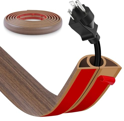 Canalina Passacavi Pavimento，Protezione Cavi Calpestabile Autoadesiva in PVC, Copricavi per Ufficio, Casa, Scuola, Magazzino, Concerto, Sicurezza e Prevenzione Inciampi