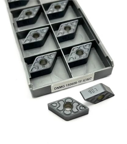 DNMG150608 DNMG150604 TF IC907 IC908 Inserto in metallo duro Utensili per tornitura CNC Utensile per taglio metalli DNMG150608 DNMG150604 IC907 10 pezzi Utensili Per Tornio(DNMG 150608-TF IC907)