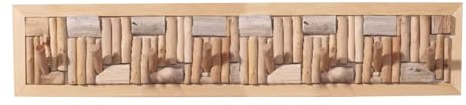 Billg Vintage Wandgarderobe 5/6/8 AST-Haken Fundholz Baumstamm Baumstamm Holz Garderobenleiste Garderobenpaneel Garderobenhaken Garderobe