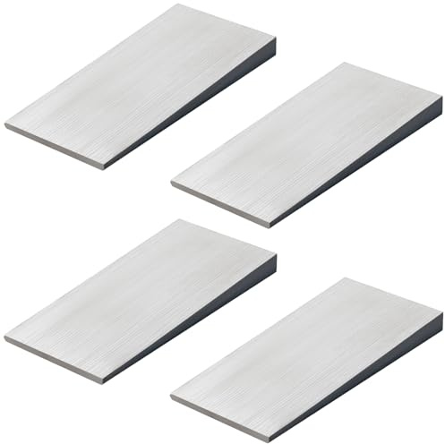 4 PCS Steel Flange Wedges, Metal Wedges Shims for Leveling, 4 x 2 Triangle Steel Wedge for Leveling, Welding & Metal Lathe Alignment